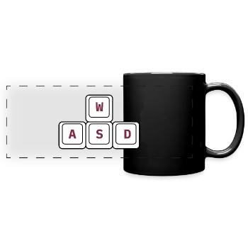 WASD Keycaps - Mug panoramique uni - noir - Devant