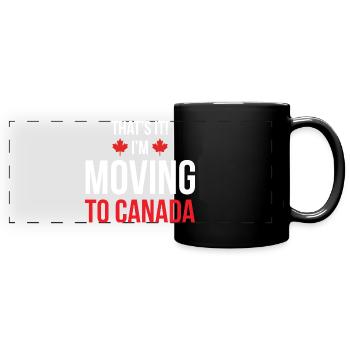 Déménager au Canada - Mug panoramique uni - noir - Devant
