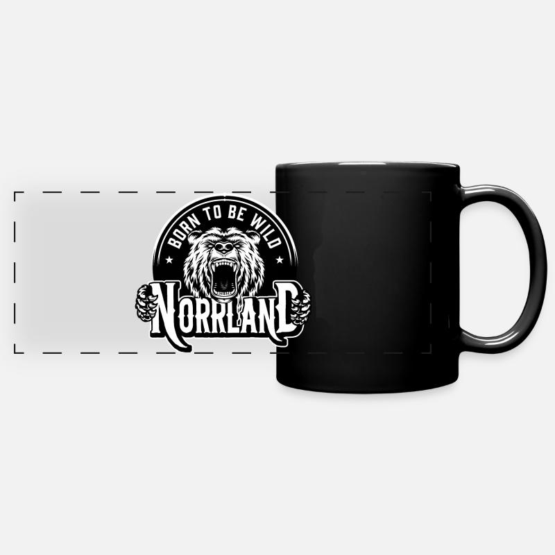 Born to be wild Norrland - Full Colour Panoramic Mug - black