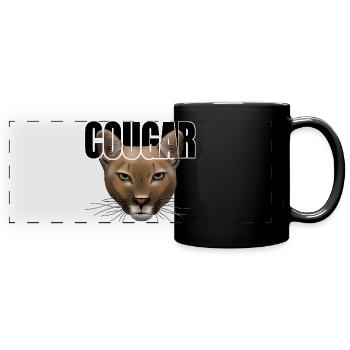Cougar script R6Z - Mug panoramique uni - noir - Devant