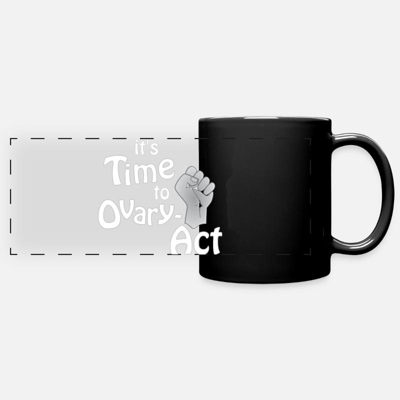 il est temps d’aller à l’ovaire-Act_weiss - Mug panoramique uni - noir