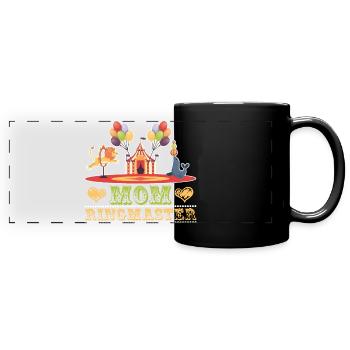 Carnival mom ringmaster- Zirkus - Panorama-Tasse farbig - Schwarz - Vorne