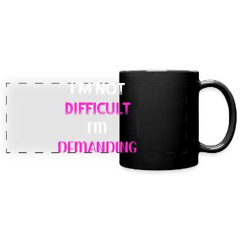 Not difficult demanding PNK WE - Full Colour Panoramic Mug - black - Front
