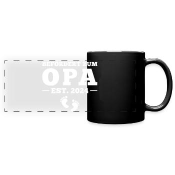 Befördert zum Opa 2024 Großeltern - Panorama-Tasse farbig - Schwarz - Vorne