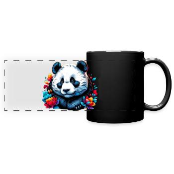 Panda - Full Colour Panoramic Mug - black - Front