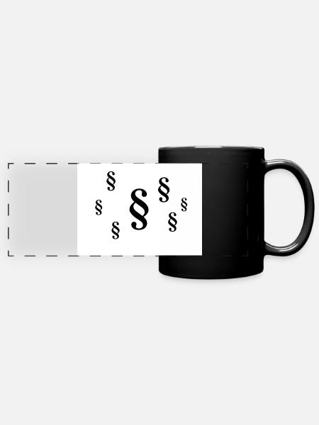Law - Panorama-Tasse farbig - Schwarz
