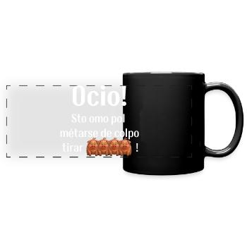 Funny typical Venetian phrase - Full Colour Panoramic Mug - black - Front