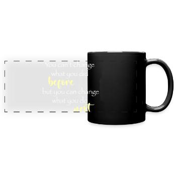Change next - Panorama-Tasse farbig - Schwarz - Vorne