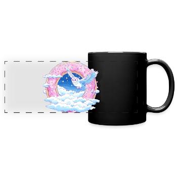 Vol du Ciel Donut - Mug panoramique uni - noir - Devant