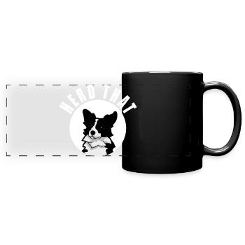 Hüte dieses lustige Geschenk des Border Collie Schäferhundebesitzers - Panorama-Tasse farbig - Schwarz - Vorne