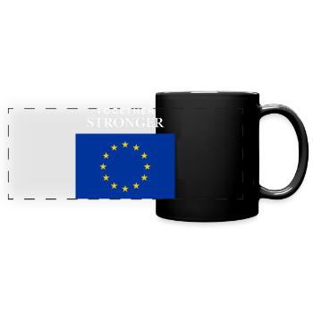 Drapeau européen plus fort ensemble - Mug panoramique uni - noir - Devant
