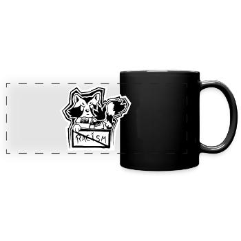 Trashpanda contre le racisme - Mug panoramique uni - noir - Devant
