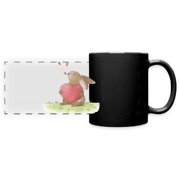 Illustration de demande en mariage : Demande en mariage - Mug panoramique uni - noir - Devant