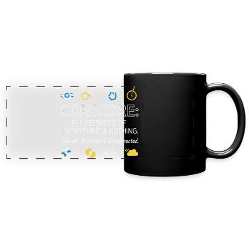 Corecore The Aesthetic of Everything Collage - Panorama-Tasse farbig - Schwarz - Vorne