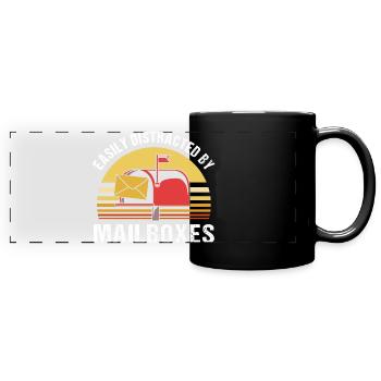 Poststempel Post - Panorama-Tasse farbig - Schwarz - Vorne