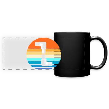 Plombier Plombier - Mug panoramique uni - noir - Devant