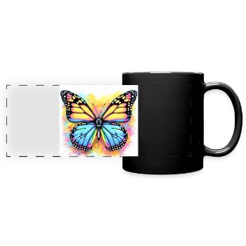 butterfly - Full Colour Panoramic Mug - black - Front