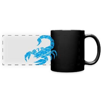 Skorpion – Kraft & Geheimnis - Panorama-Tasse farbig - Schwarz - Vorne