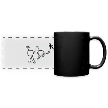 THC Molecule - Full Colour Panoramic Mug - black - Front