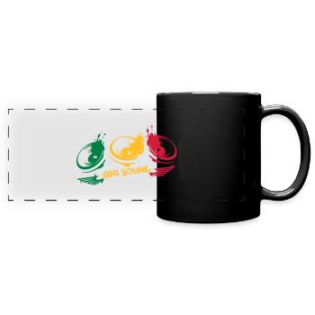 design sound reggea - Mug panoramique uni - noir - Devant