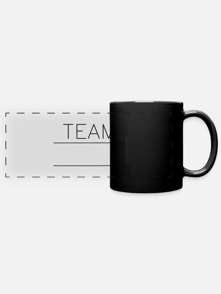 TEAM with placeholder - Full Colour Panoramic Mug - black