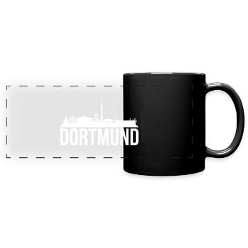 dortmund white - Full Colour Panoramic Mug - black - Front