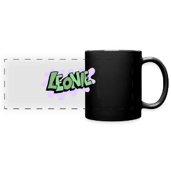 Grafitti Nom Leonie - Mug panoramique uni - noir - Devant
