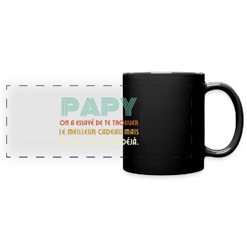 Cadeau Drôle Pour Papy De Fête Des Grands Pères - Full Colour Panoramic Mug - black - Front