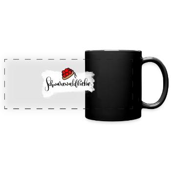 Schwarzwaldliebe mit Schwarzwälder Bollenhut - Panorama-Tasse farbig - Schwarz - Vorne