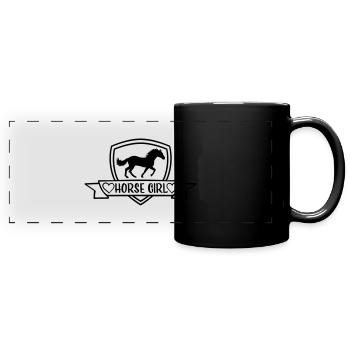 horse girl quote saying - Full Colour Panoramic Mug - black - Front