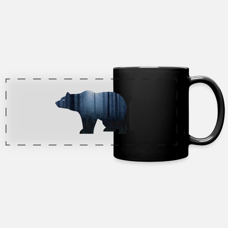 Adventure Travel Hiking Mountain - Full Colour Panoramic Mug - black