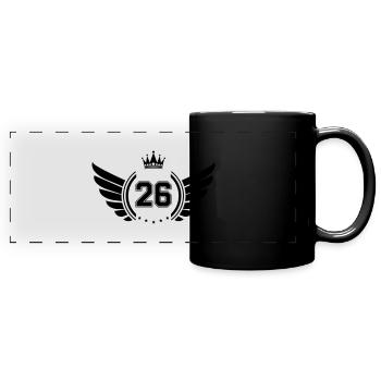 wappen 26 - Panorama-Tasse farbig - Schwarz - Vorne