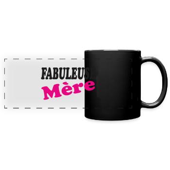 FABELHAFTE MUTTER - Panorama-Tasse farbig - Schwarz - Vorne