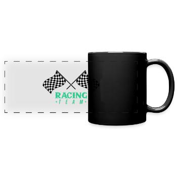 Équipe Racing Flag - Mug panoramique uni - noir - Devant