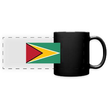 Guyana - Mug panoramique uni - noir - Devant