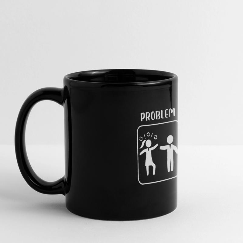 Problem Solution Wife Husband Parachute Skydiving Full Colour Panoramic Mug