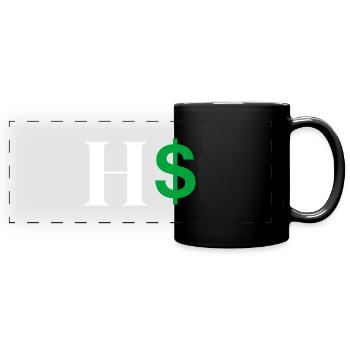 Buchstabe h Dollar - Panorama-Tasse farbig - Schwarz - Vorne