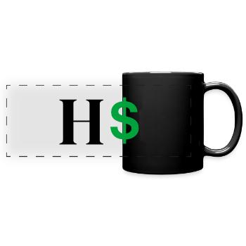 Letter h dollar - Full Colour Panoramic Mug - black - Front