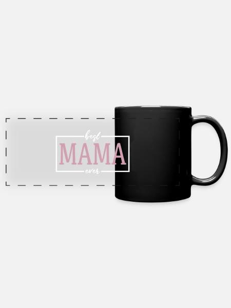 Die beste Mama - Panorama-Tasse farbig - Schwarz