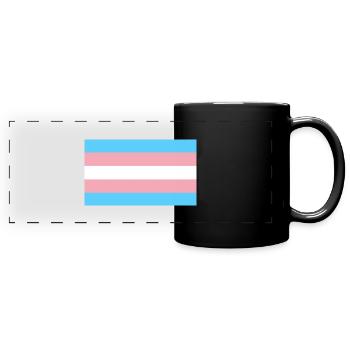 Trans Flag - Panorama-Tasse farbig - Schwarz - Vorne