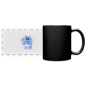 i'm not a robot - Panorama-Tasse farbig - Schwarz - Vorne