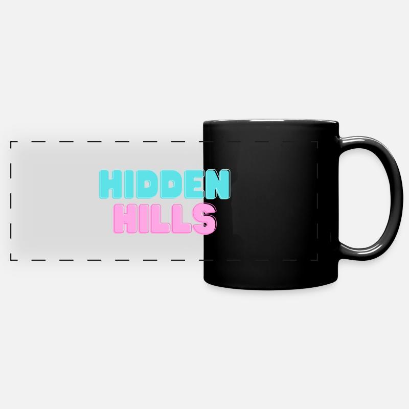 hidden hills 3 - Panorama-Tasse farbig - Schwarz