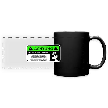 warning - Full Colour Panoramic Mug - black - Front
