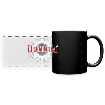 Erotisches Fetisch Erotik BDSM Domina Geschenk - Panorama-Tasse farbig - Schwarz - Vorne
