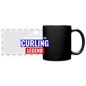 Curling Legend Winter Ice Sport Curler Drôle - Mug panoramique uni - noir - Devant