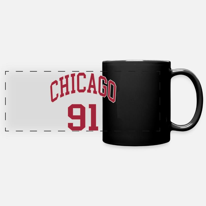 Chicago 91 - Panorama-Tasse farbig - Schwarz