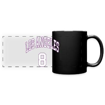 Los Angeles 8 - Panorama-Tasse farbig - Schwarz - Vorne