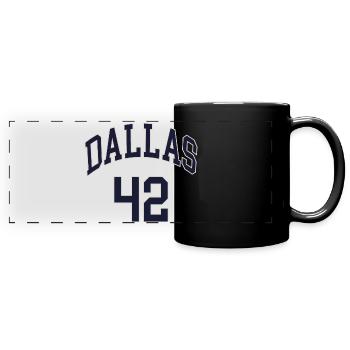 Dallas 42 - Panorama-Tasse farbig - Schwarz - Vorne
