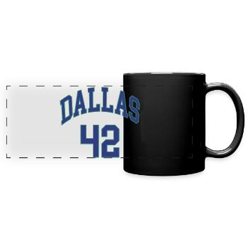 Dallas 42 - Panorama-Tasse farbig - Schwarz - Vorne