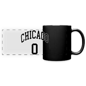 Chicago 0 - Mug panoramique uni - noir - Devant